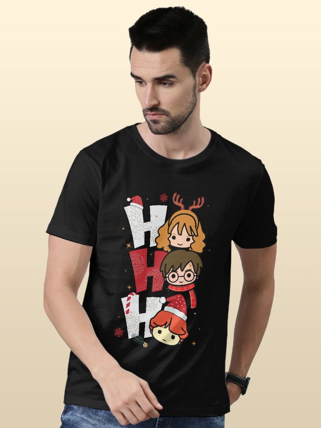 

macmerise Men Printed T-shirt, Black