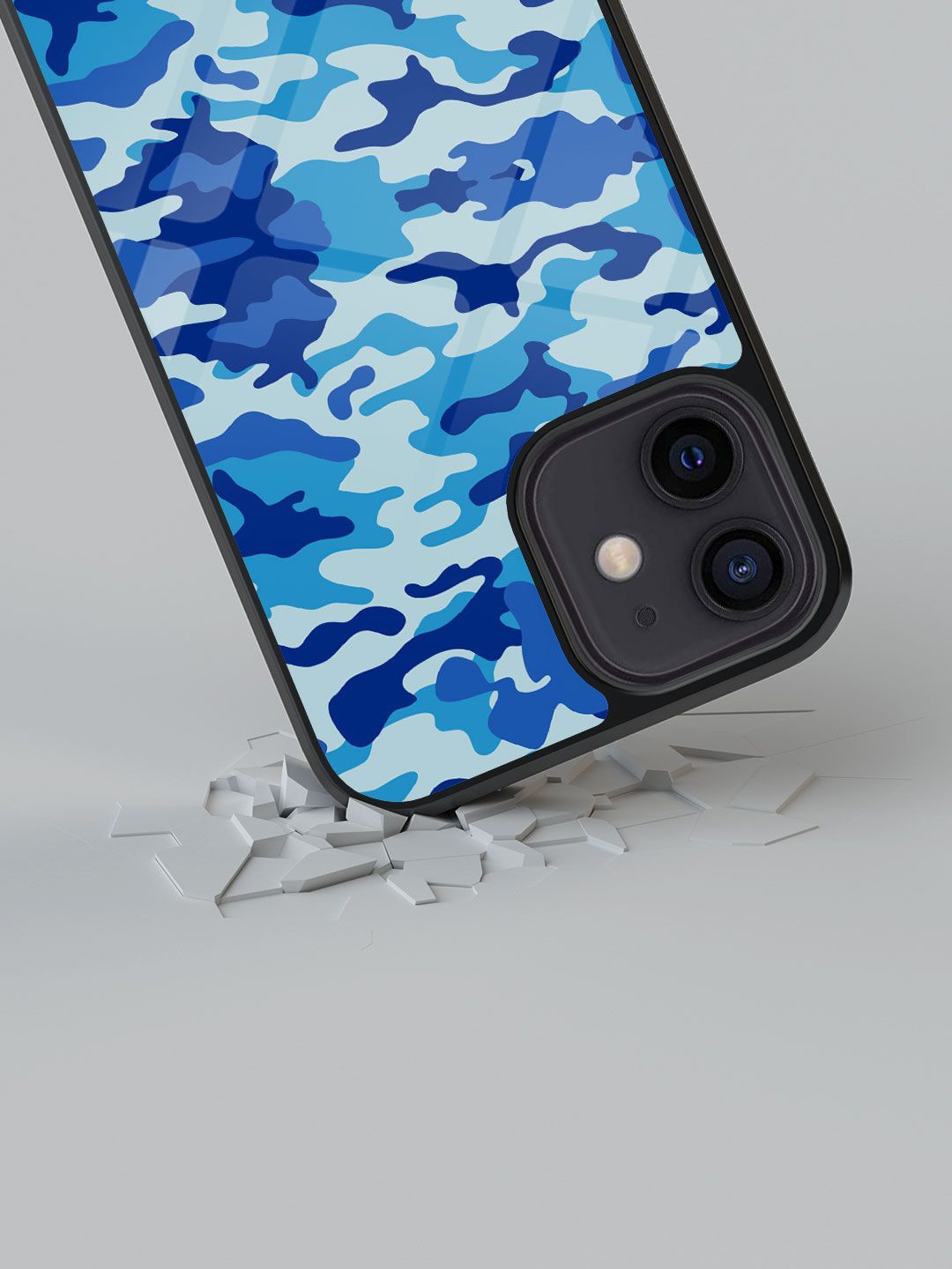 

macmerise Abstract Printed iPhone 12 Back Case Mobile Accessories, Blue
