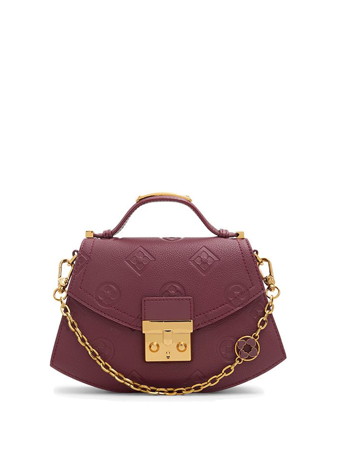 

ALDO Textured Structured Sling Bag with Quilted, Maroon
