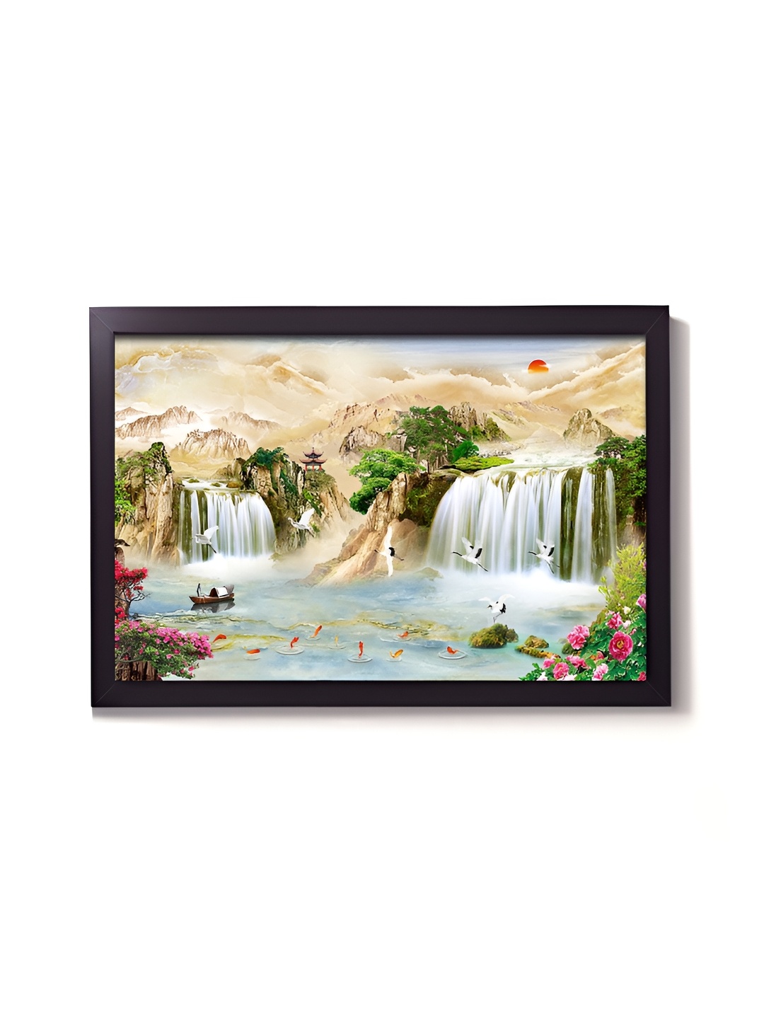 

RANDOM Beige & Green Floral and Botanical Painting Wall Art