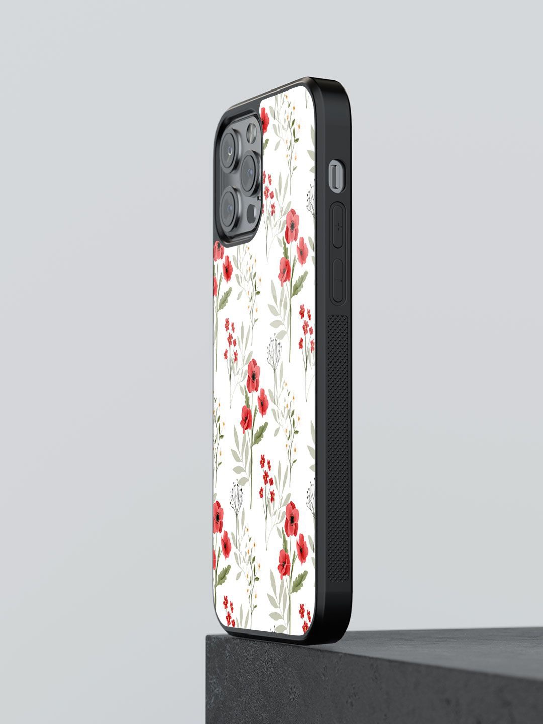 

macmerise Floral Printed iPhone 12 Pro Max Back Case Mobile Accessories, White