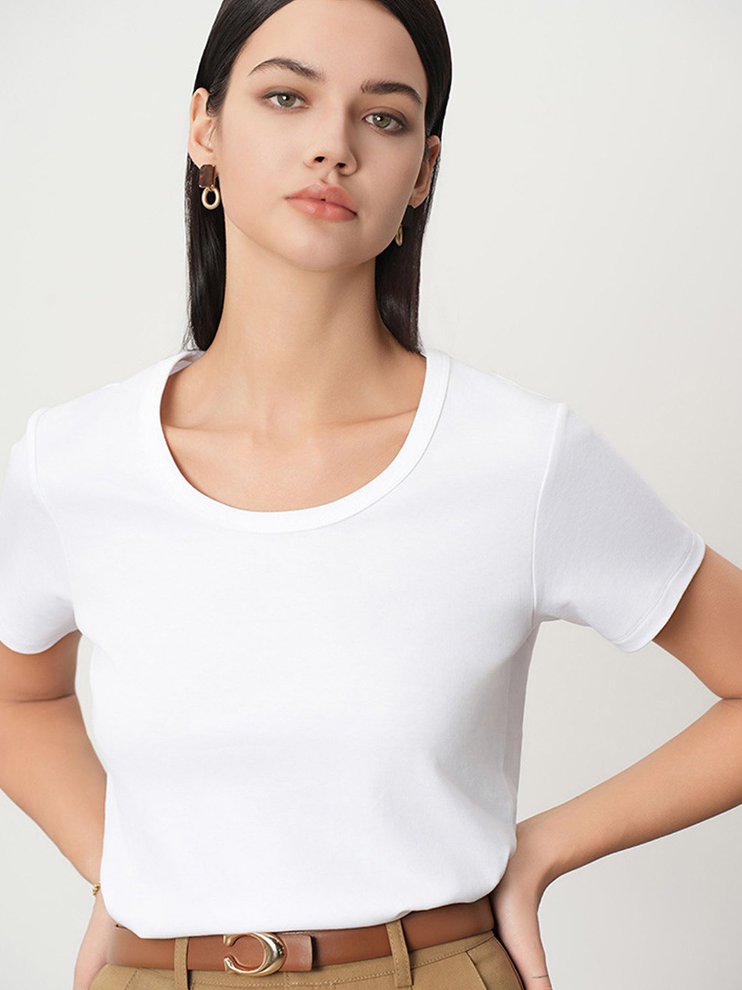 

LULU & SKY Cotton Crop Top, White