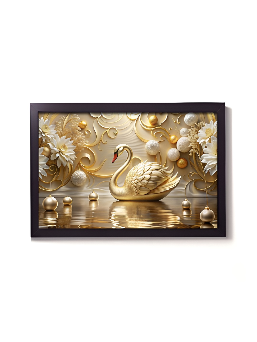 

RANDOM Gold Toned & White Birds And Animals Wall Art