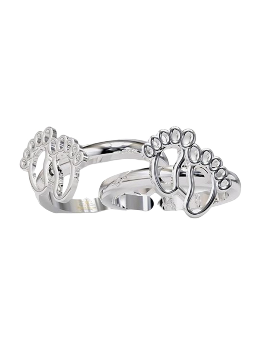 

JewelYaari Rhodium Plated 925 Sterling Silver Toe Rings