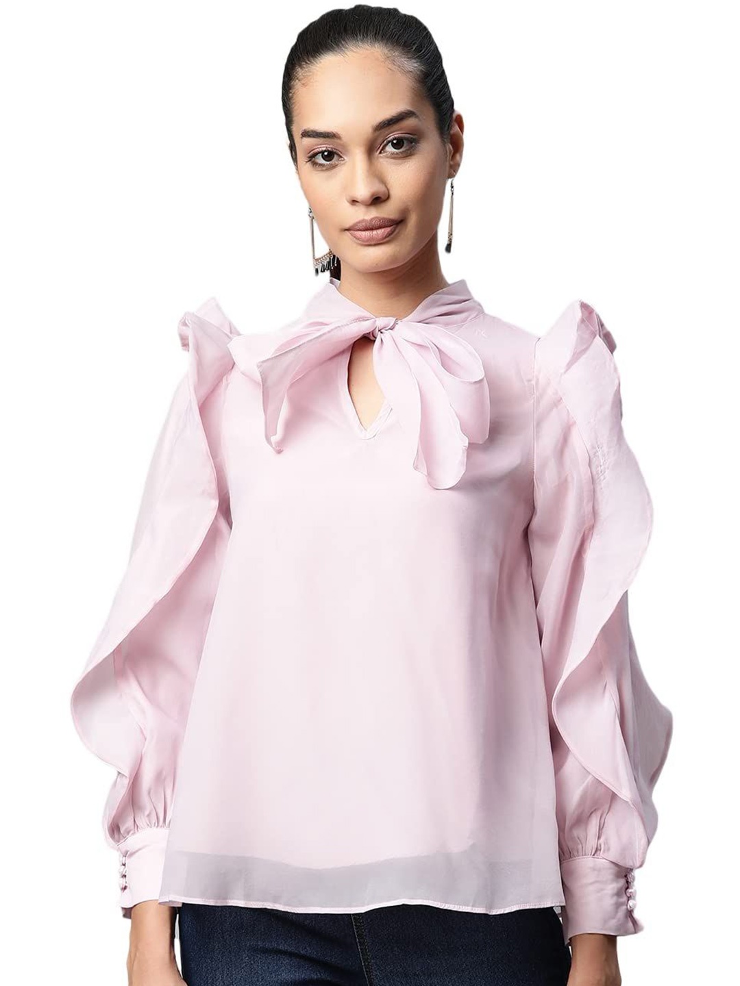 

Global Republic Tie-Up Neck Top, Pink