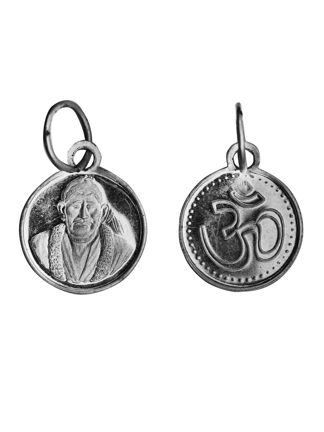 

Exotic India Shirdi Sai Baba with OM (AUM) on Reverse Sterling Silver Pendant