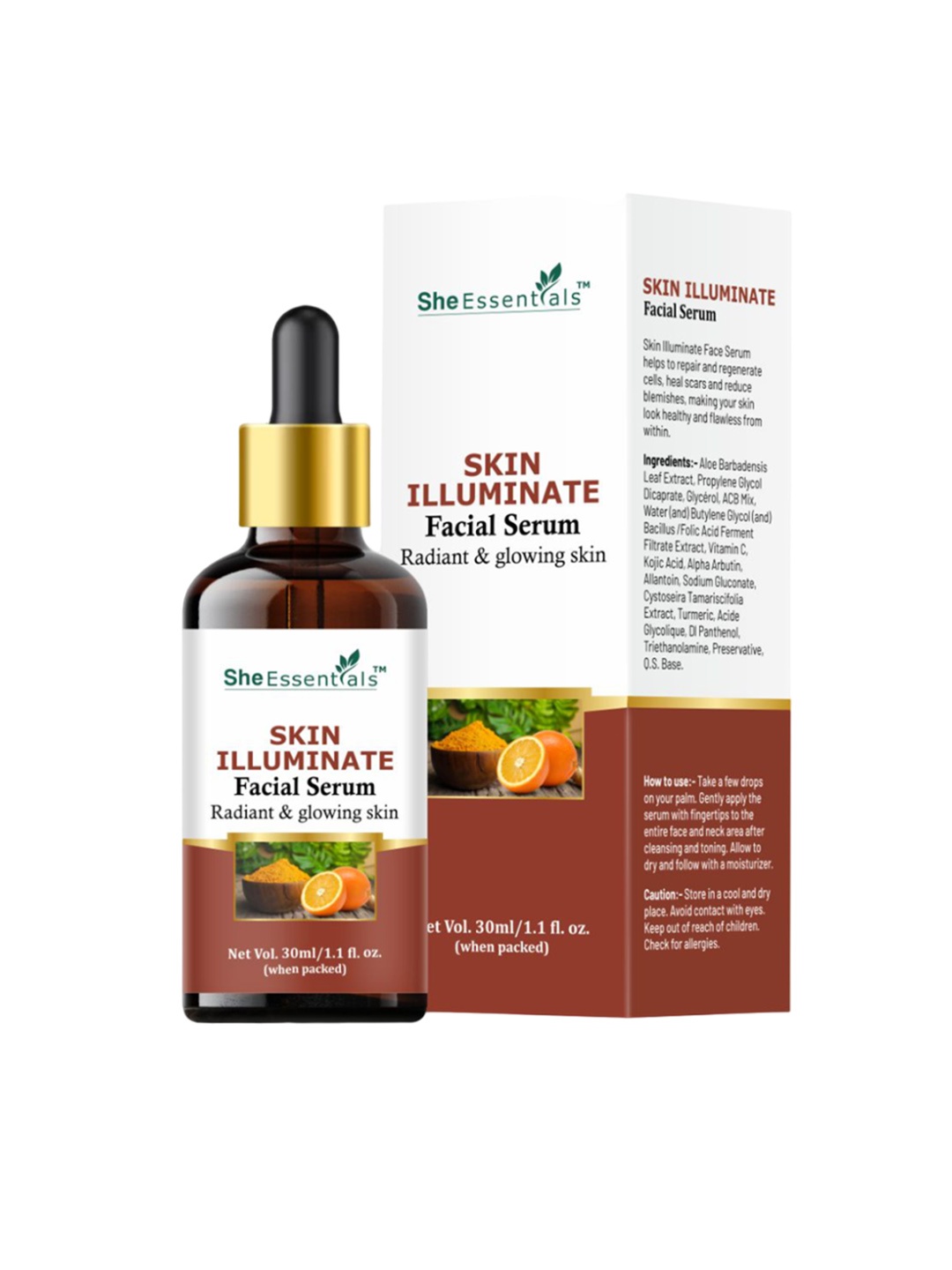 

She Essentials Skin Illuminate Serum With Vitamin C - 30ml, Transparent