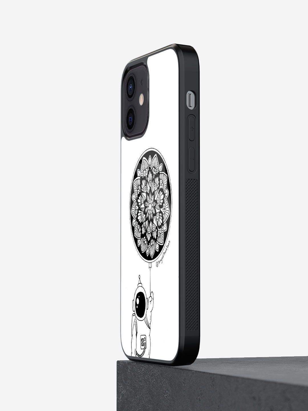 

macmerise Abstract Printed iPhone 12 Mini Back Case Mobile Accessories, White