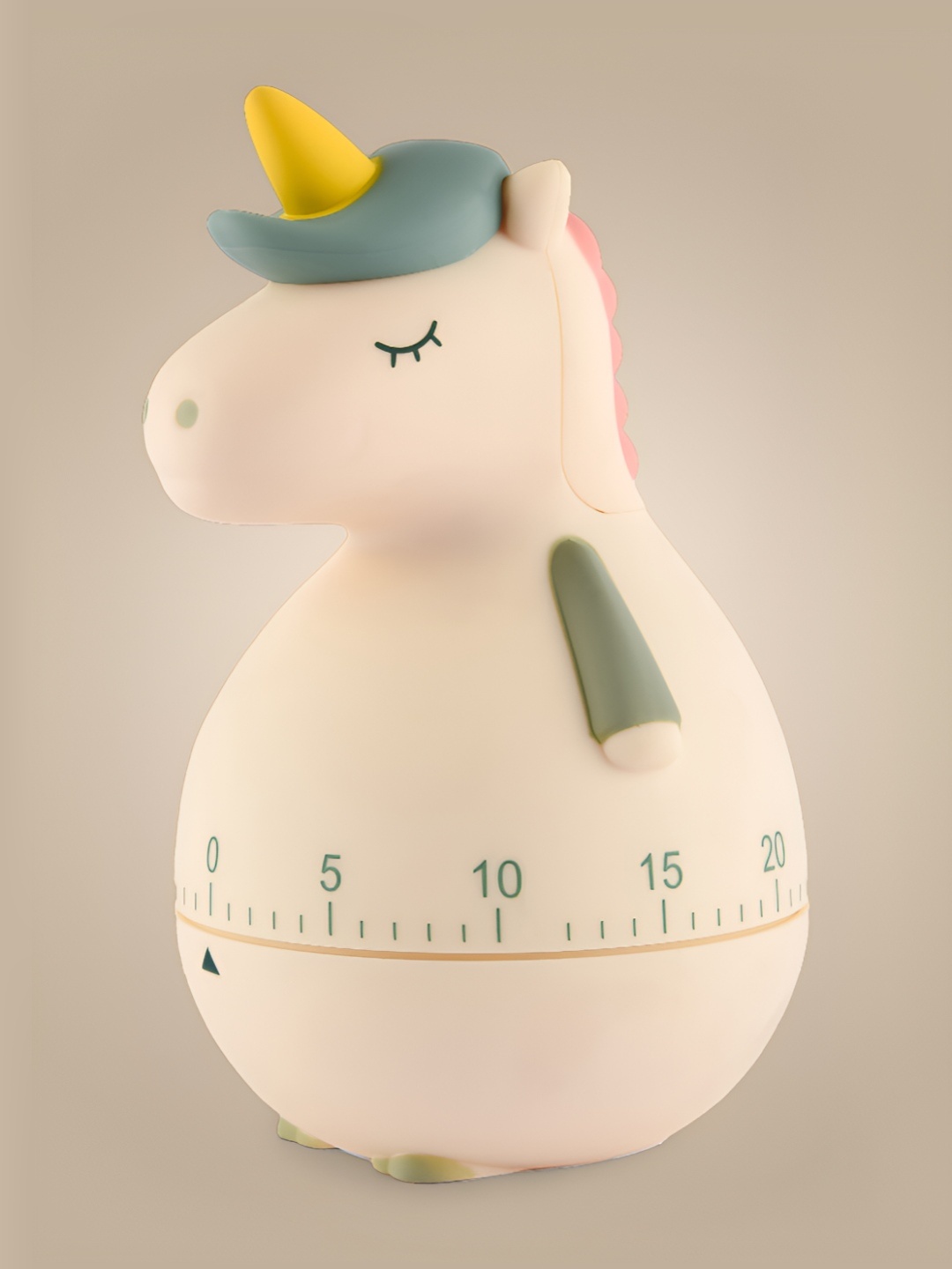 

COMICSENSE Cream-Coloured & Green Printed Animal Shaped Contemporary Analogue Alarm Clock