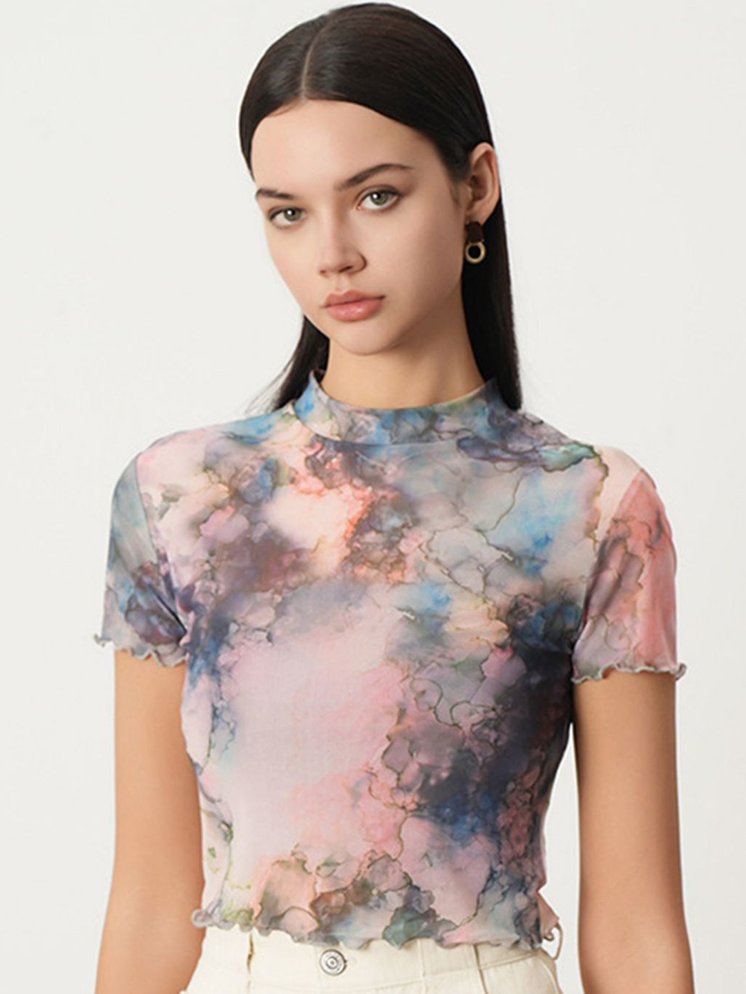 

LULU & SKY Tie and Dye Print Top, Multi