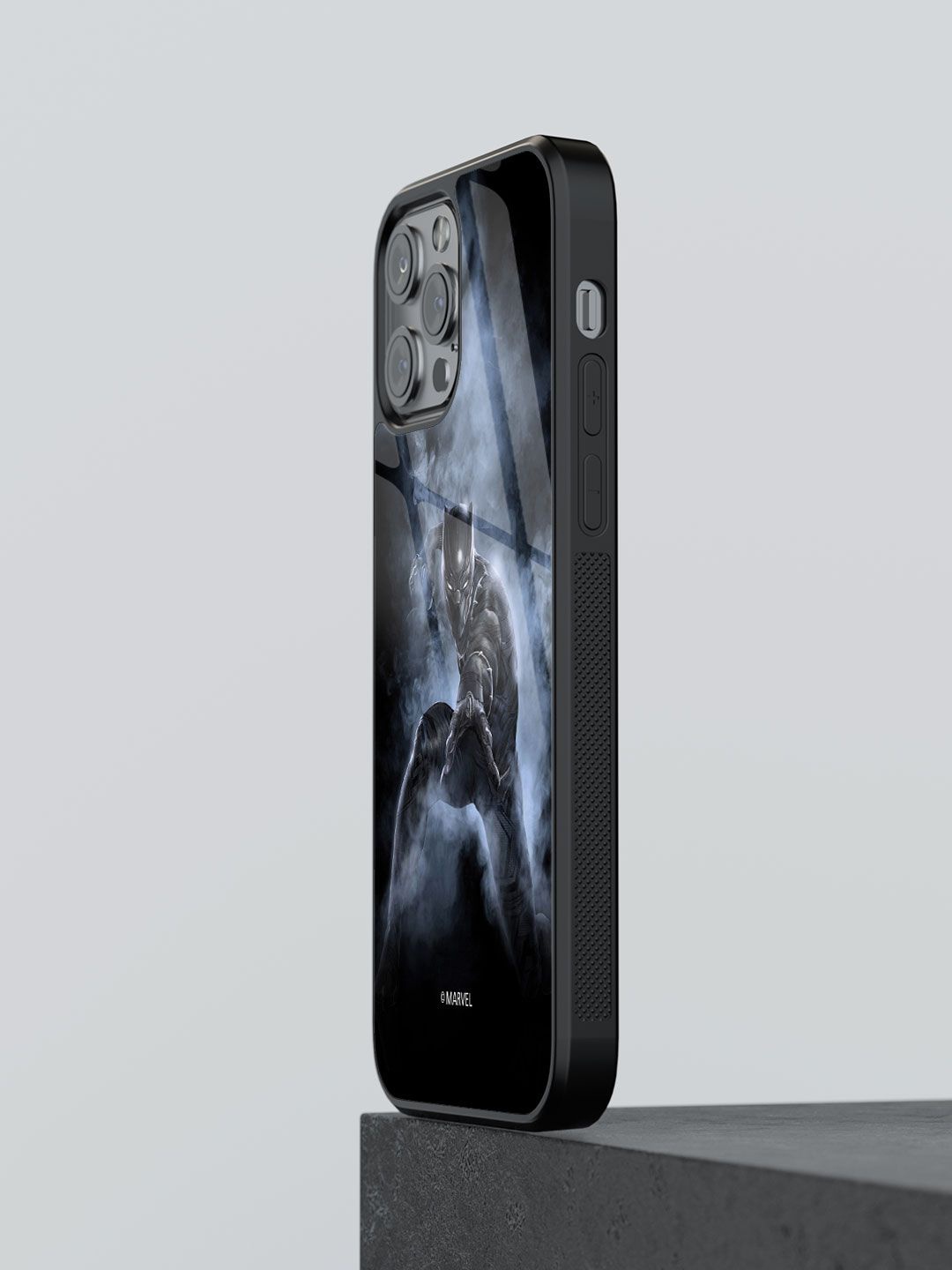 

macmerise Superhero Printed iPhone 12 Pro Back Case Mobile Accessories, Black