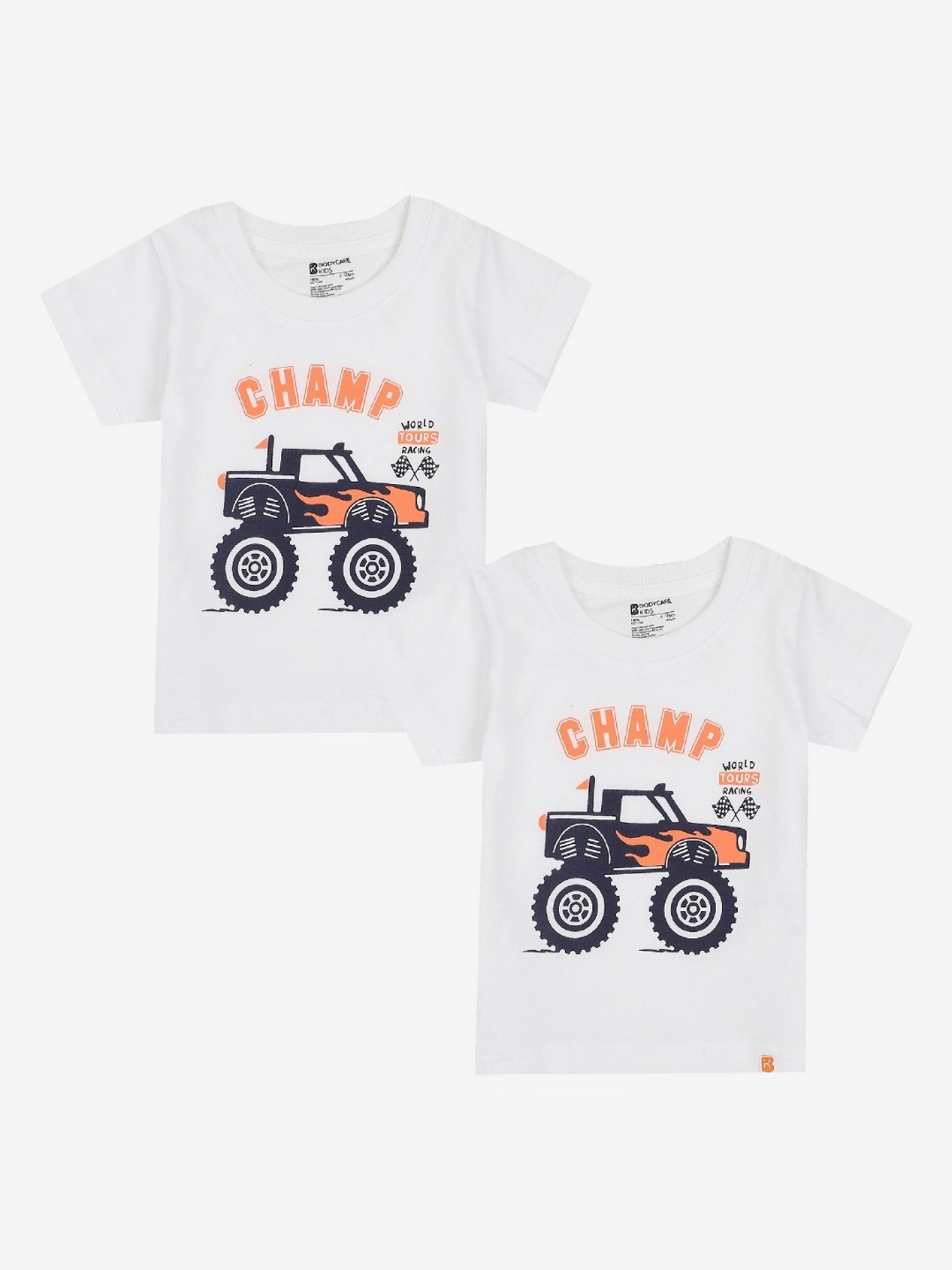 

Bodycare Boys Biker 2 Printed Applique T-shirt, White