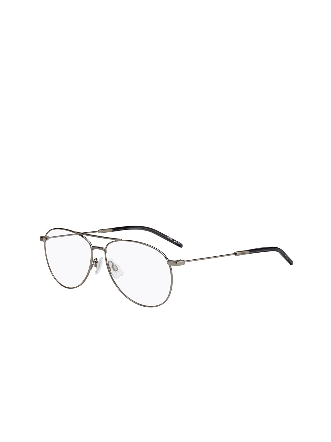 

HUGO Men Rimless Aviator Frames, Silver