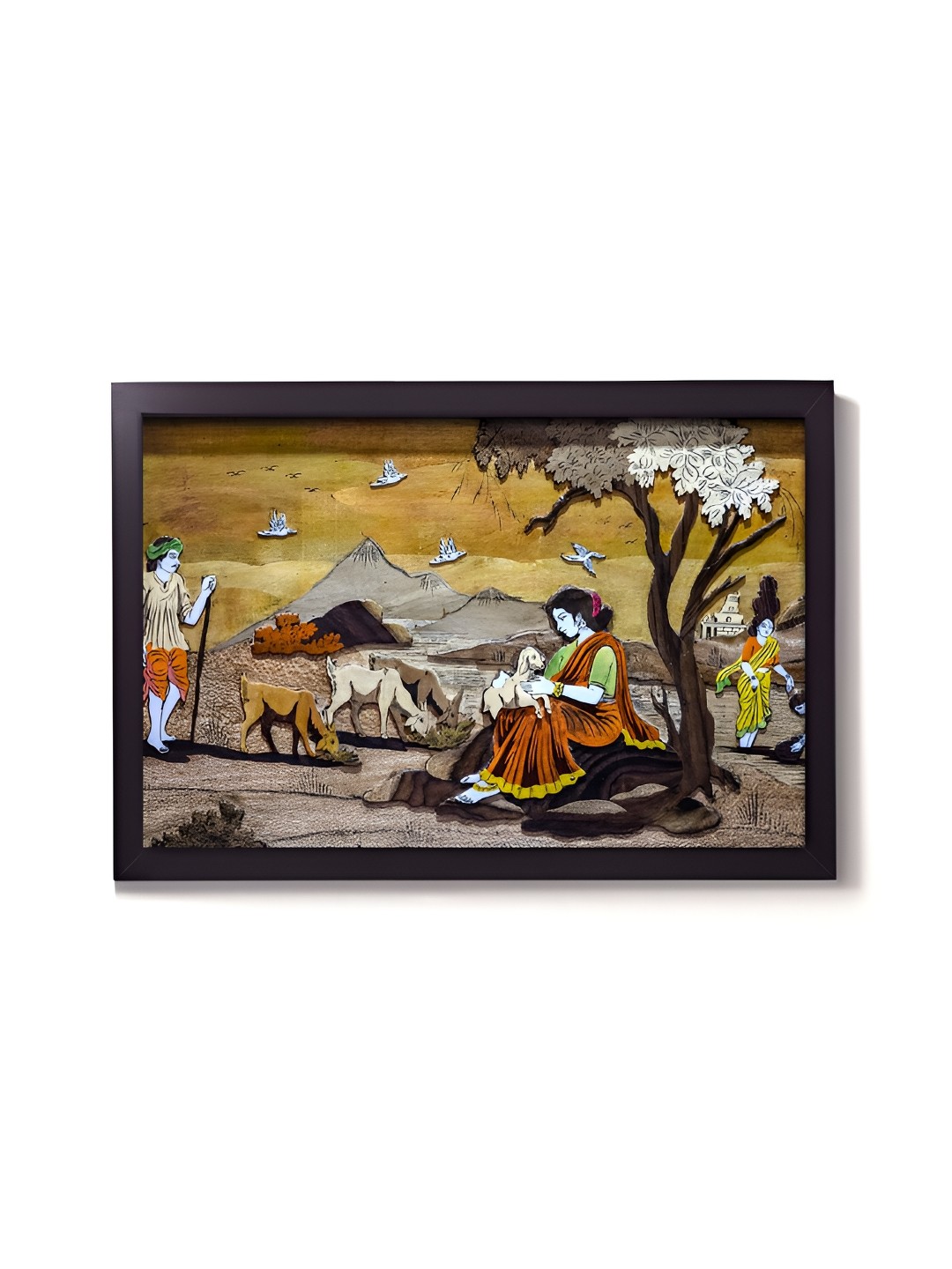 

RANDOM Beige & Orange Abstract Painting Wall Art