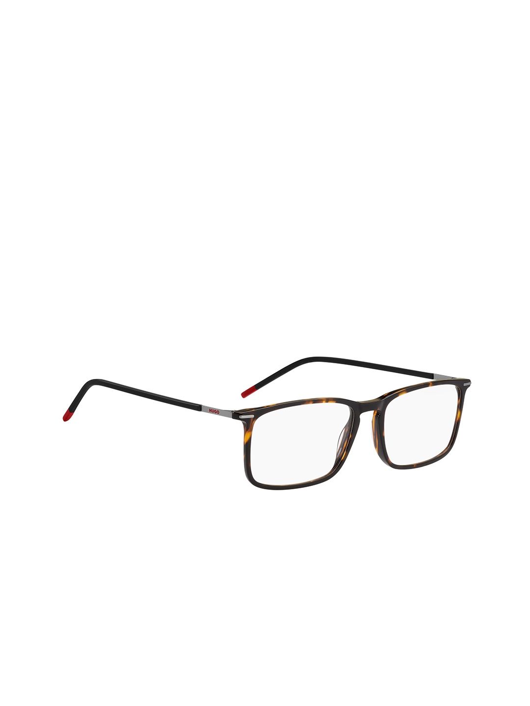 

HUGO Men Tortoise Shell Rimless Rectangle Frames, Red