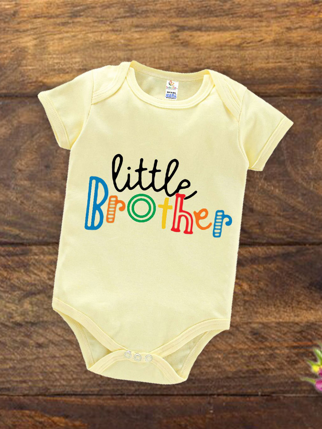 

Babywish Infants Printed Cotton Bodysuit, Yellow