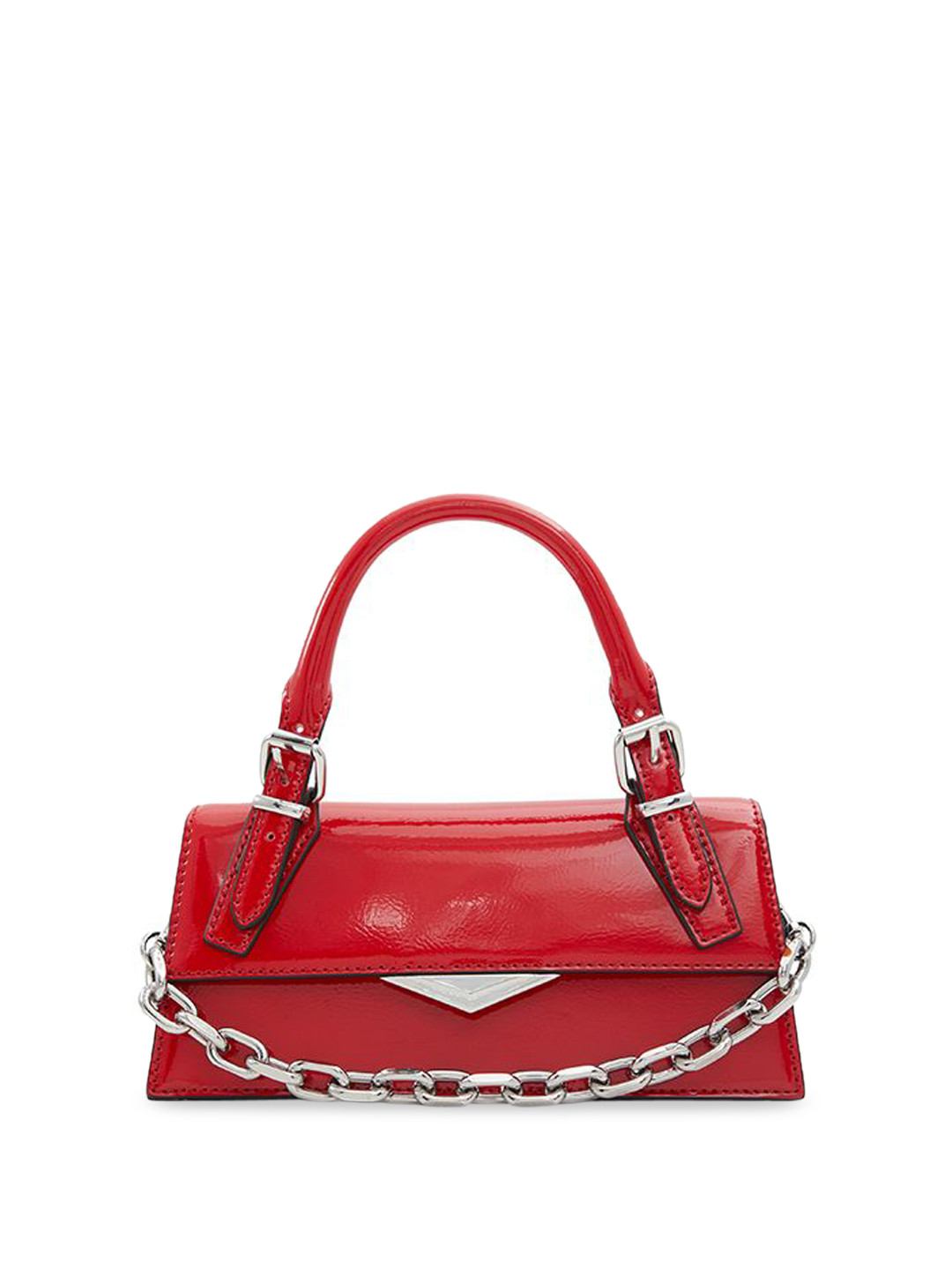 

ALDO Women Structured Handheld Bag with Tasselled, Red