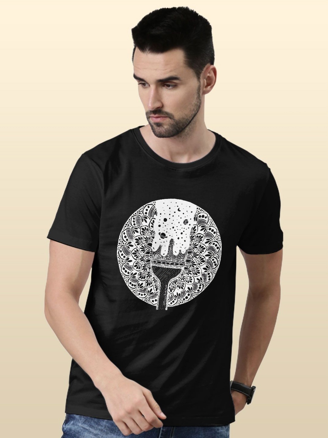 

macmerise Men Pockets T-shirt, Black