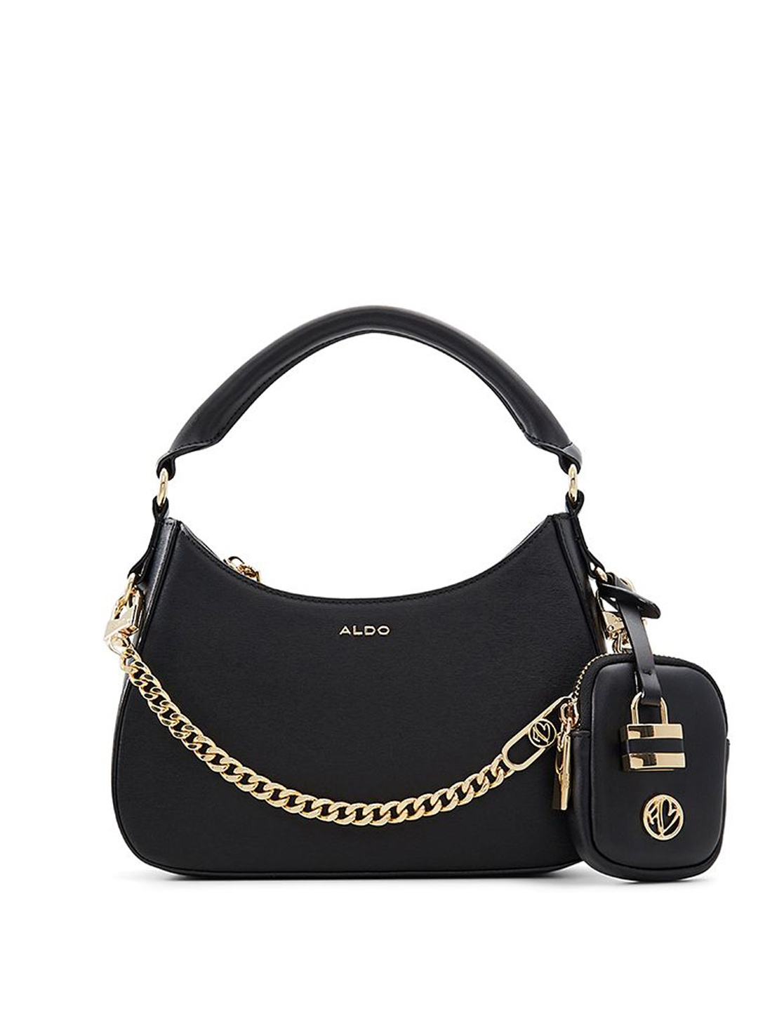 

ALDO Women Structured Shoulder Sling Bag, Black