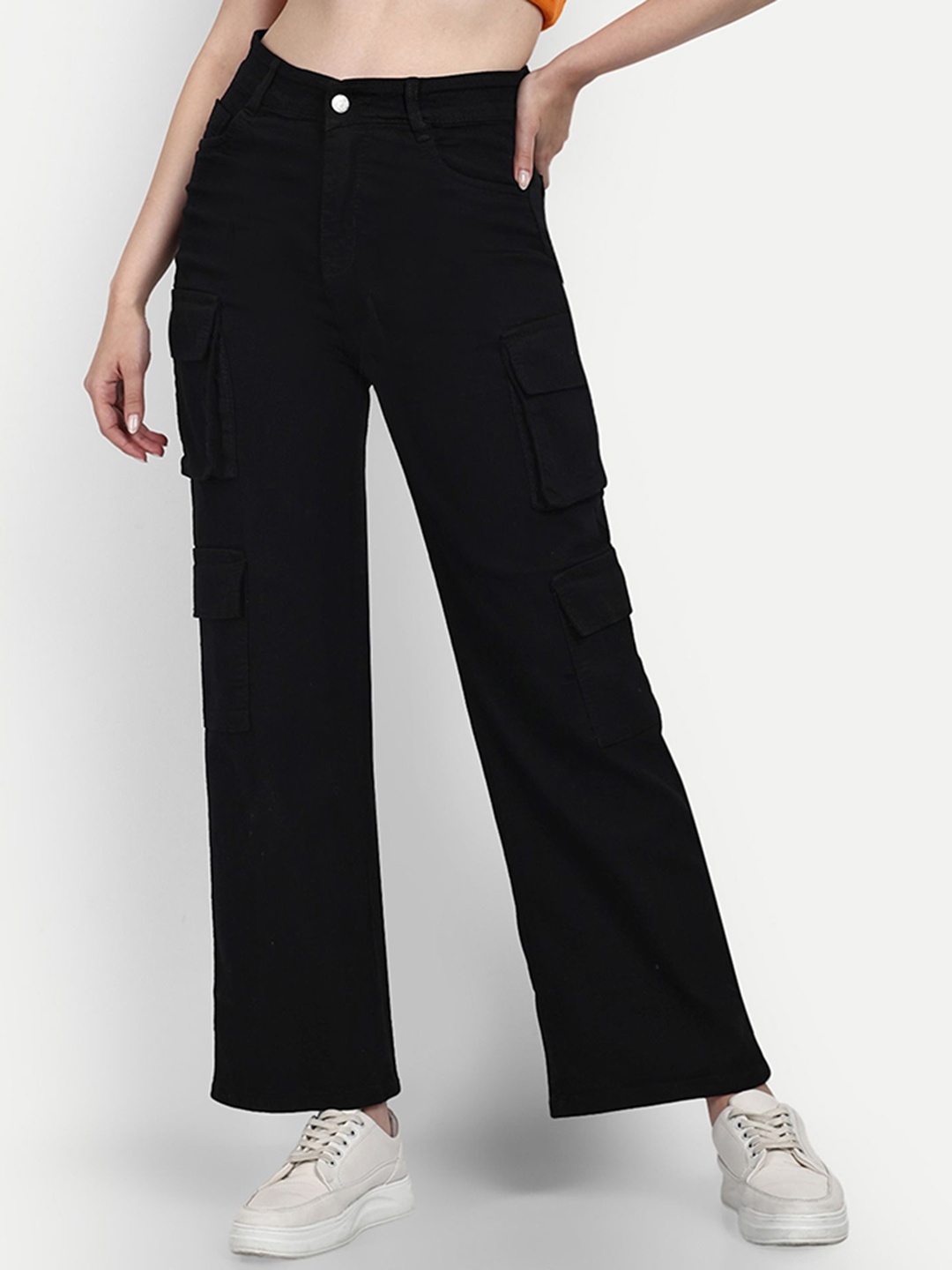 

Next One Women Smart Clean Look Mid-Rise Stretchable Jeans, Black