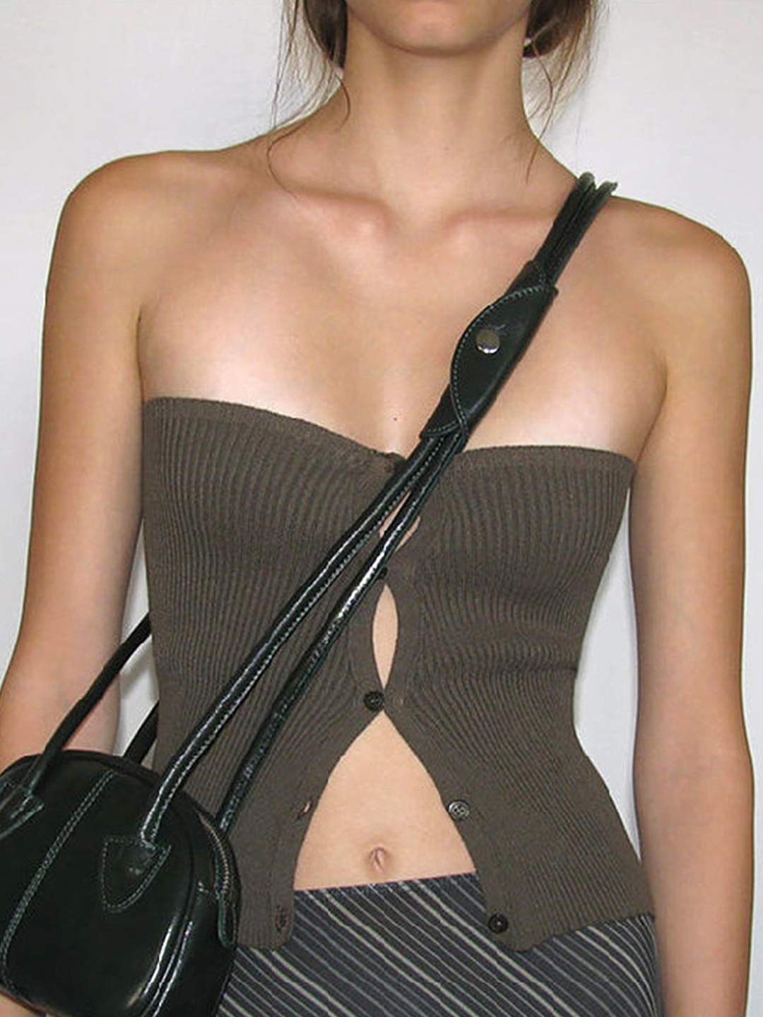 

LULU & SKY Striped Top, Grey