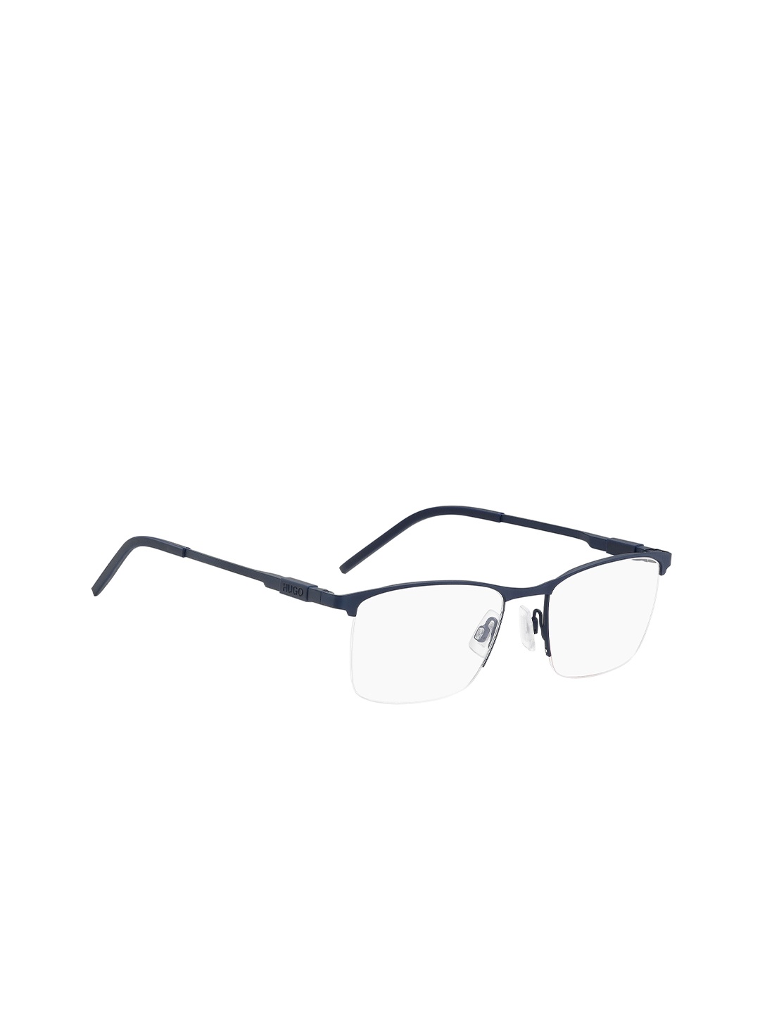 

HUGO Men Half Rim Square Frames, Blue