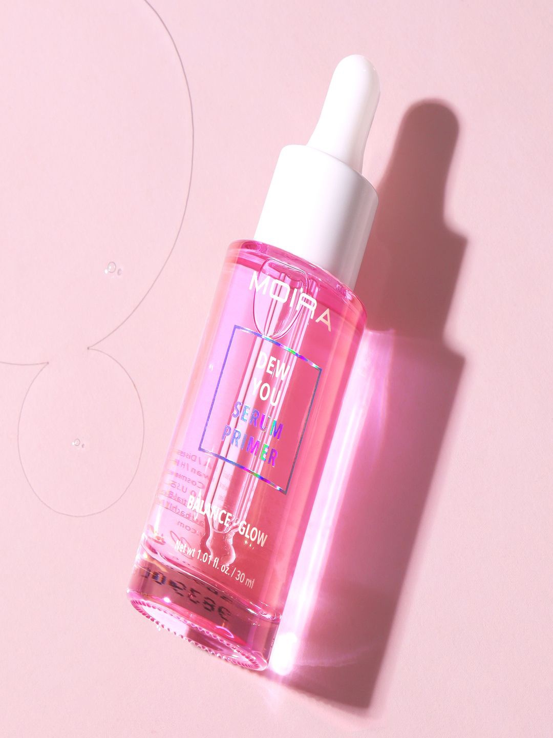 

Moira Dew You Plump Serum Primer with Jasmine & Peony Extract - 30 ml, Pink
