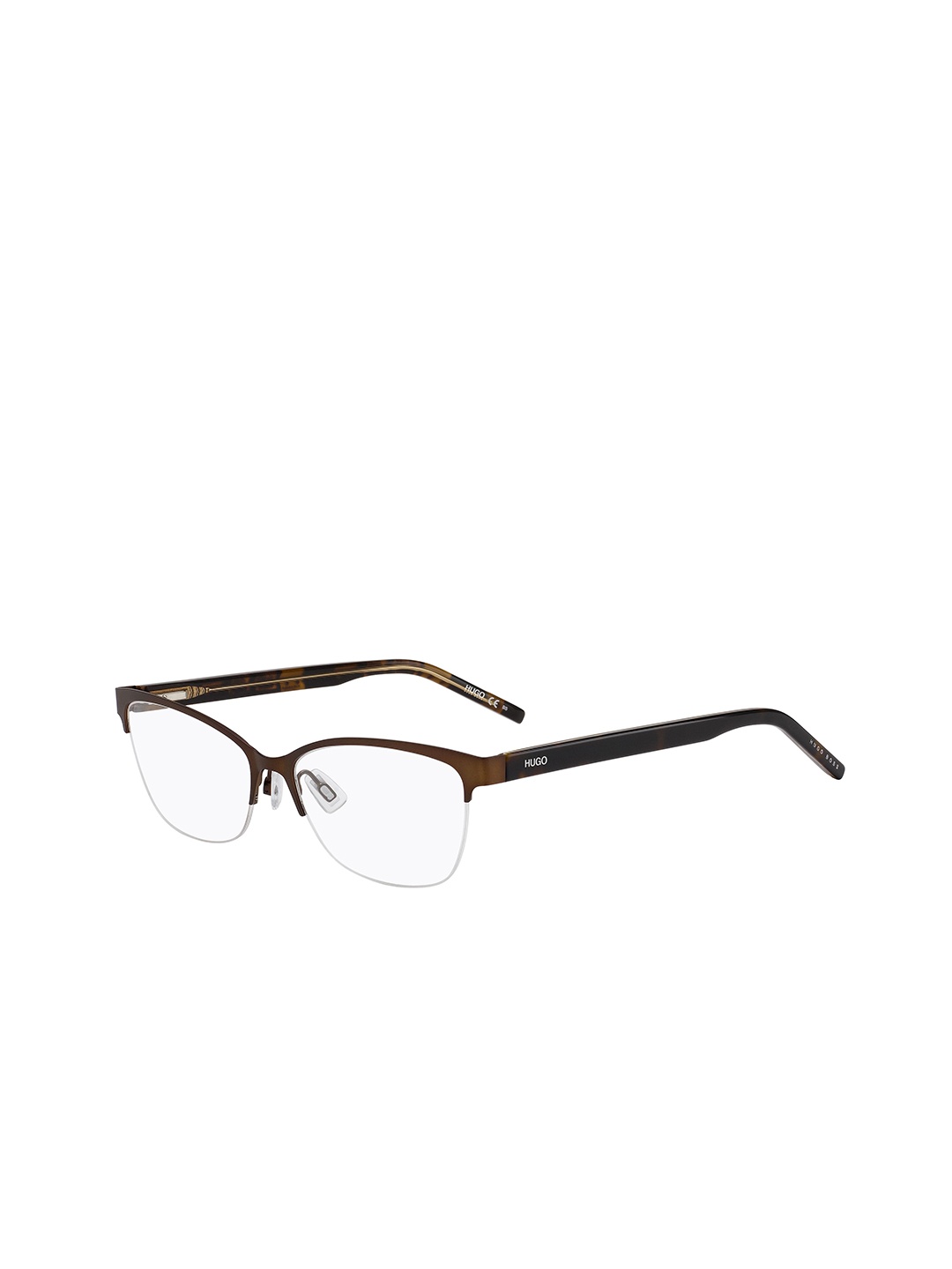 

HUGO Women Rimless Cat Eye Frames, Brown