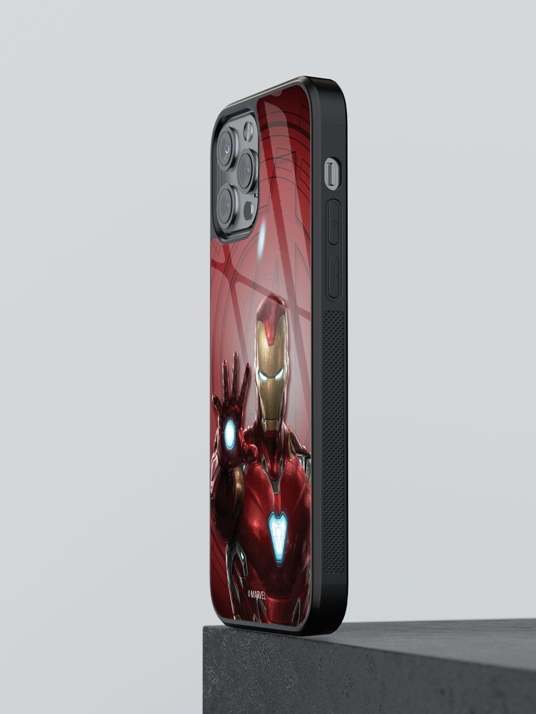 

macmerise Superhero Printed iPhone 12 Pro Back Case Mobile Accessories, Red
