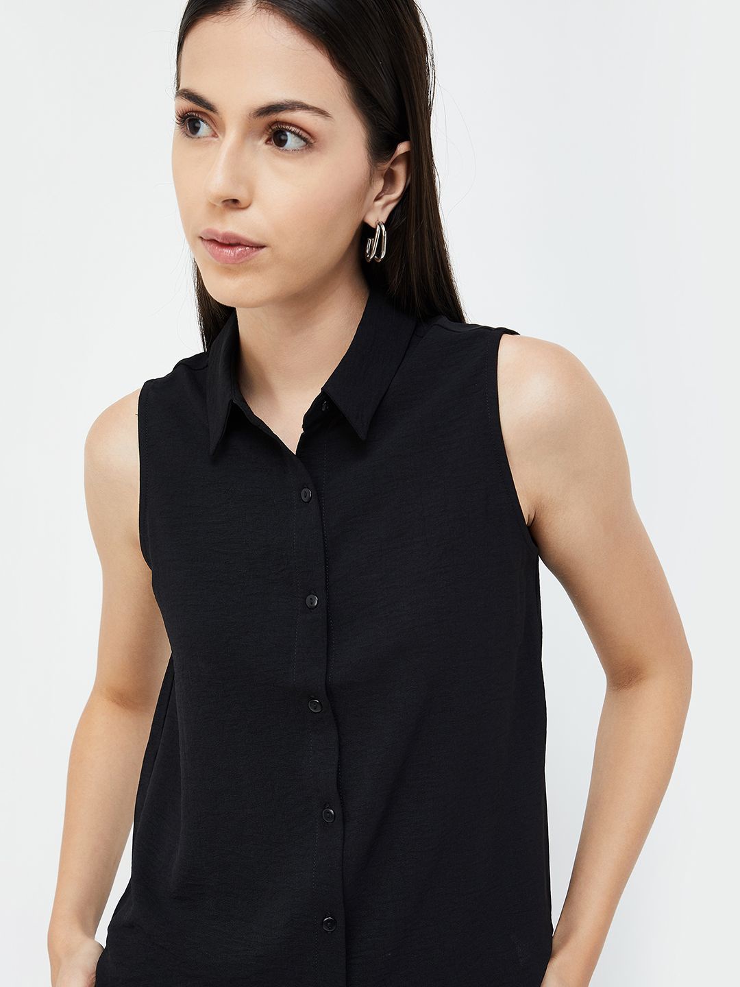 

CODE by Lifestyle Shirt Style Top, Black