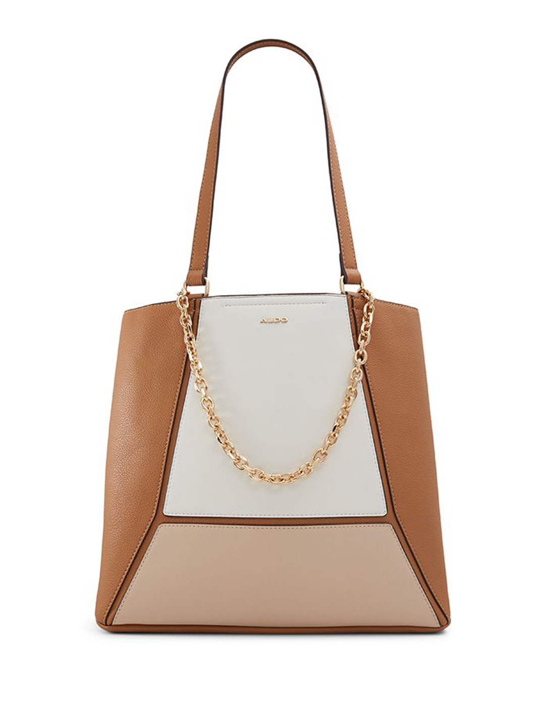 

ALDO Textured Shopper Shoulder Bag with Bow Detail, Brown