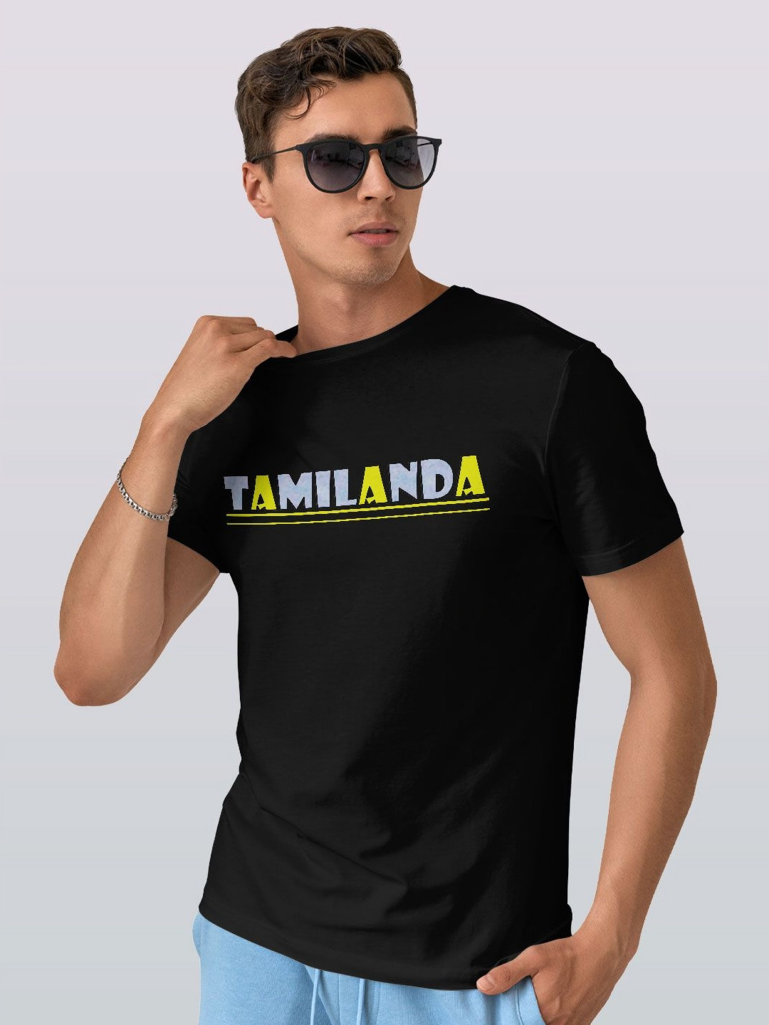 

macmerise Men Printed Raw Edge T-shirt, Black