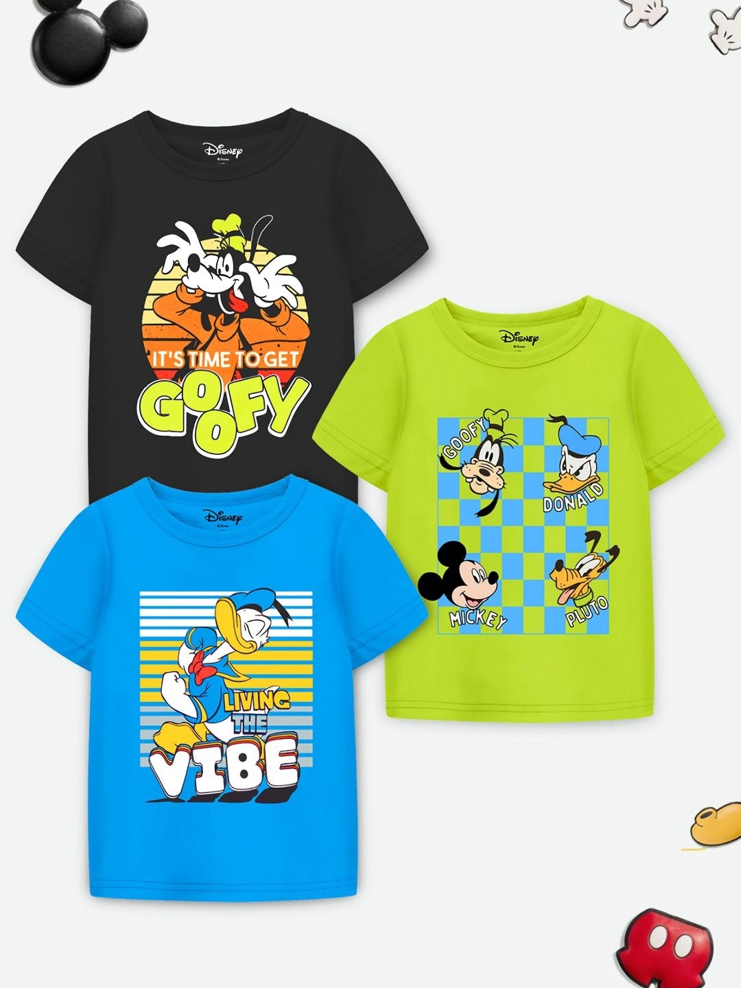 

YK Disney Boys 3 Printed Applique T-shirt, Green
