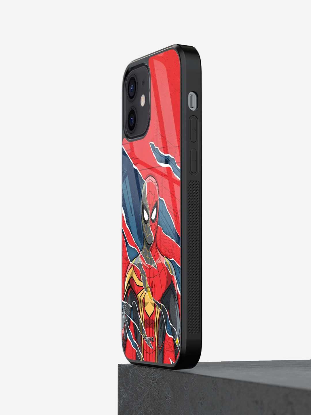 

macmerise Superhero Printed iPhone 12 Back Case Mobile Accessories, Red