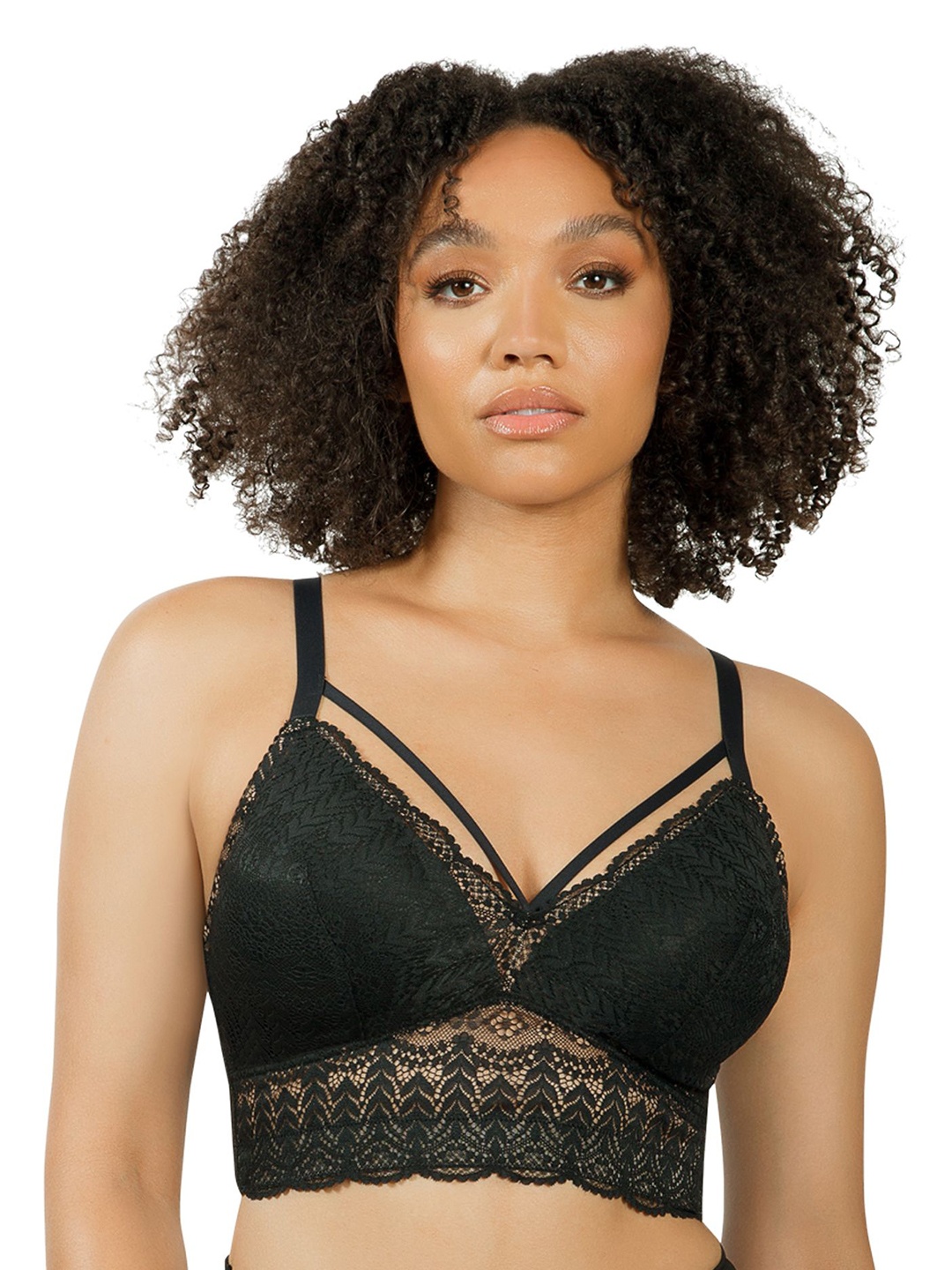 

PARFAIT Women Floral Half Coverage Underwired Bralette Bra, Black