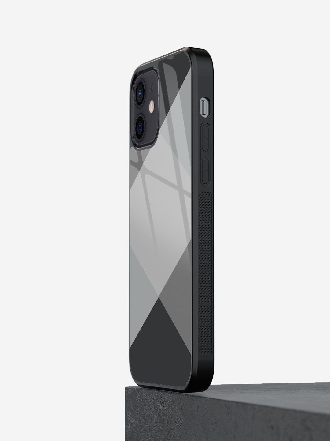 

macmerise Geometric Printed iPhone 12 Mini Back Case Mobile Accessories, Black