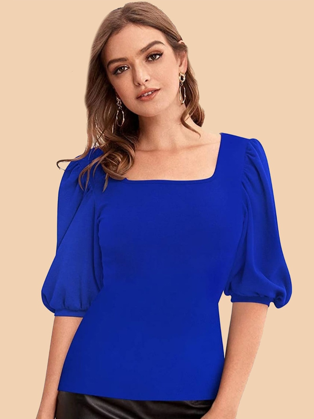 

Dream Beauty Fashion Puff Sleeve Top, Blue