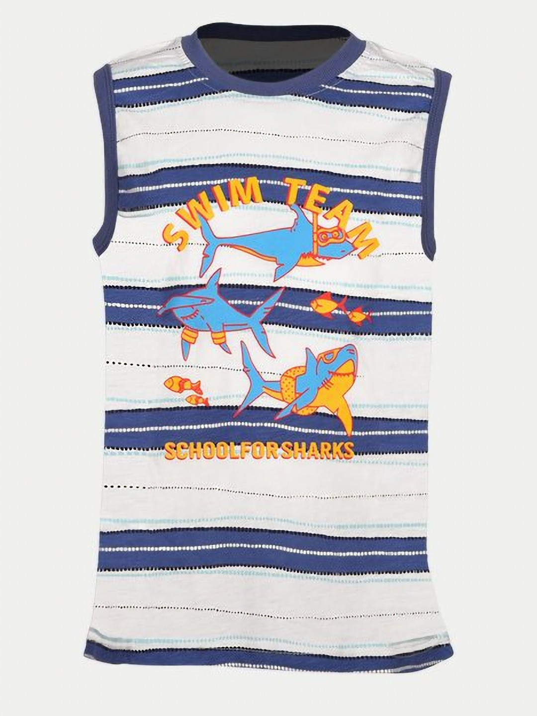 

BAESD Boys Striped Round Neck T-shirt, White