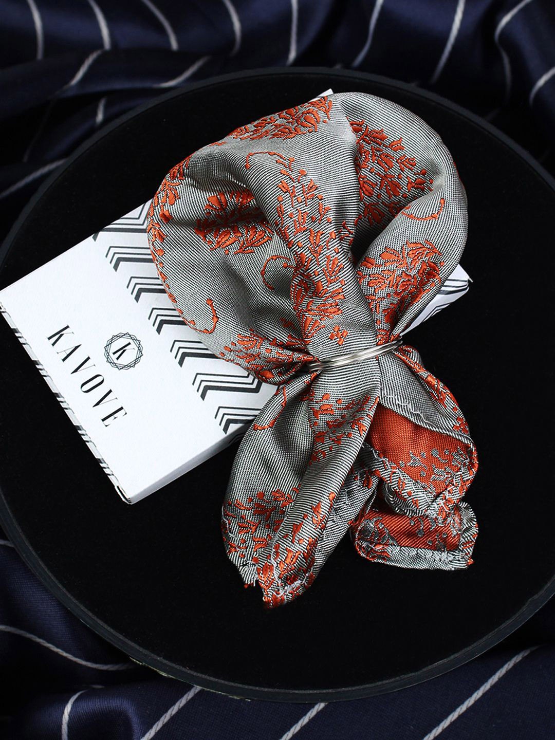 

Kavove Printed Pocket Squares, Grey