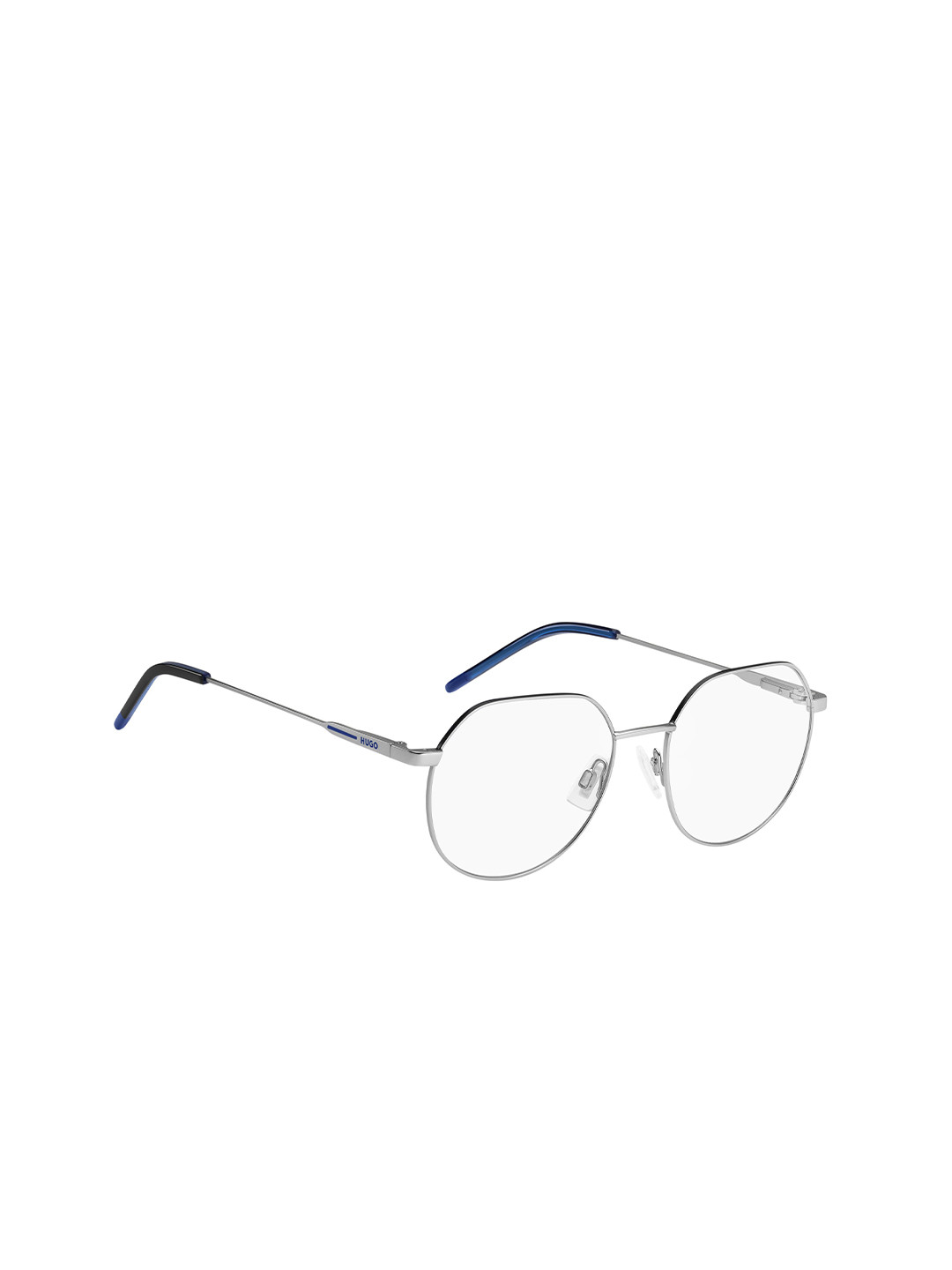 

HUGO Men Rimless Round Frames, Silver