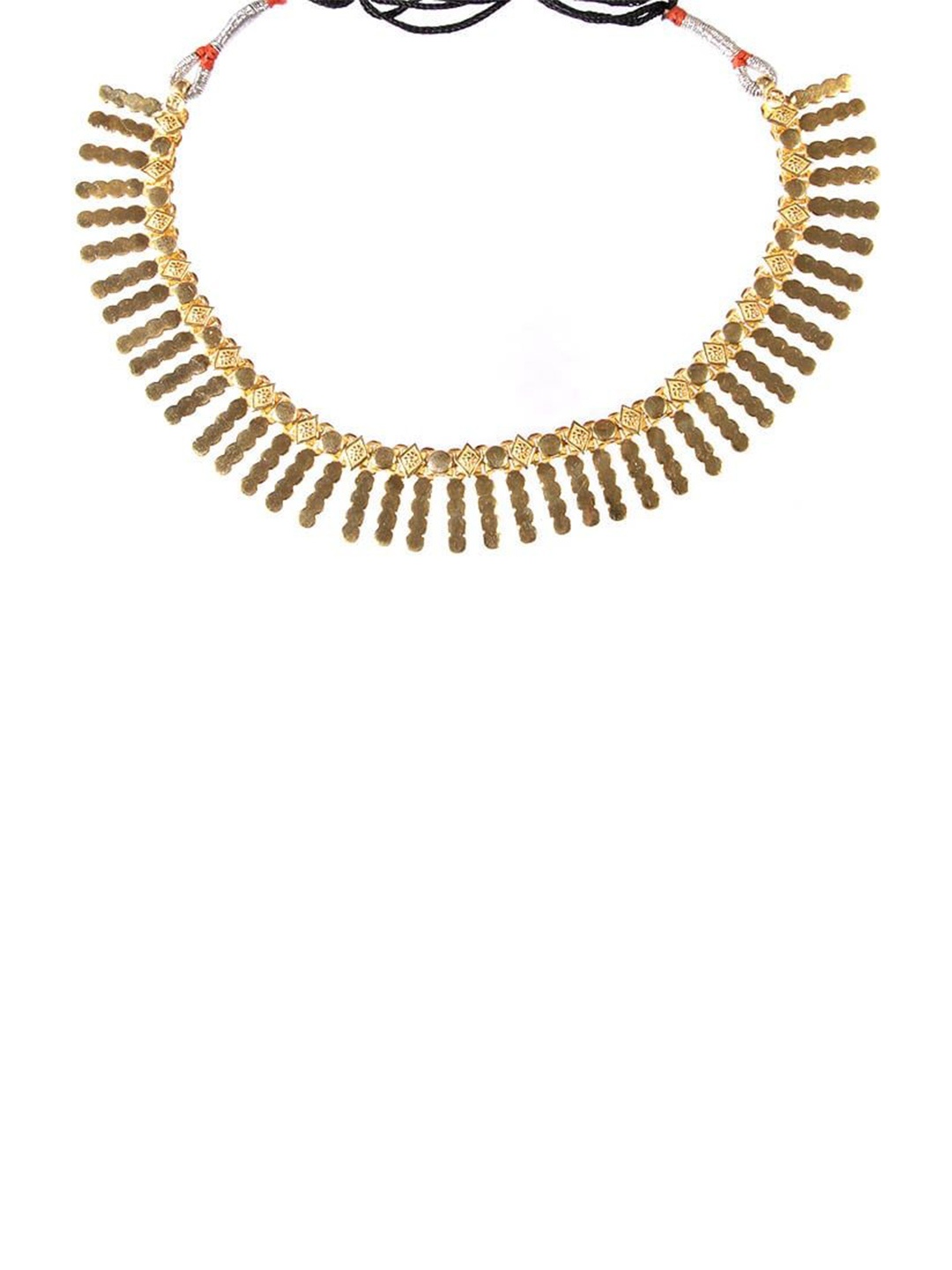 

Exotic India Sterling Gold Plated Spikes Necklace