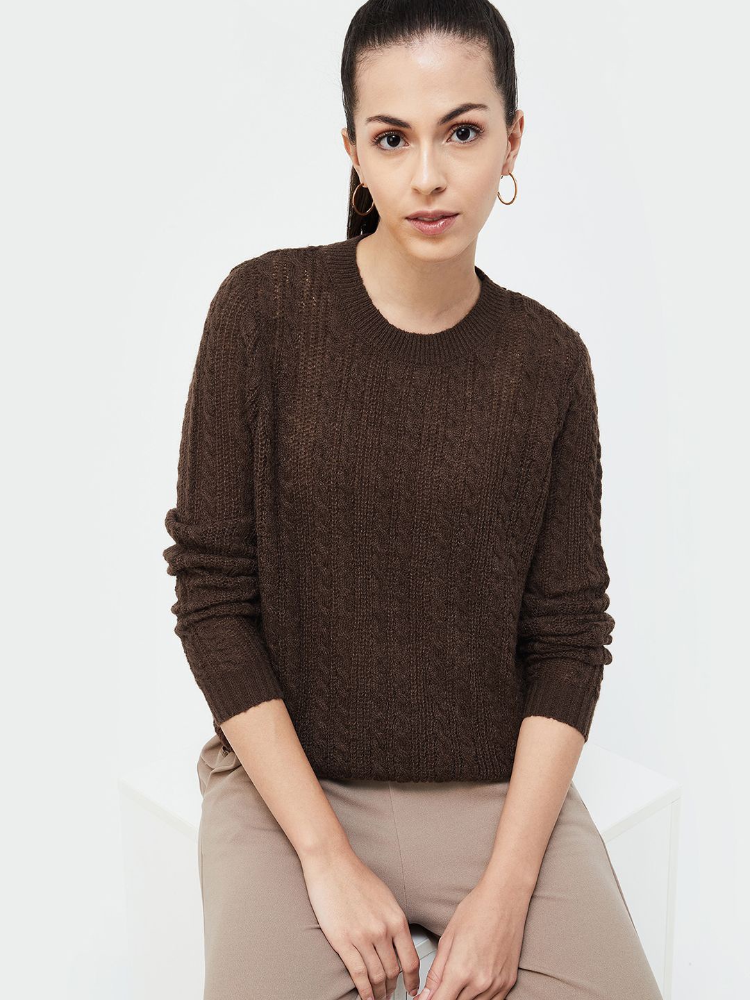 

CODE by Lifestyle Extended Sleeves Top, Brown