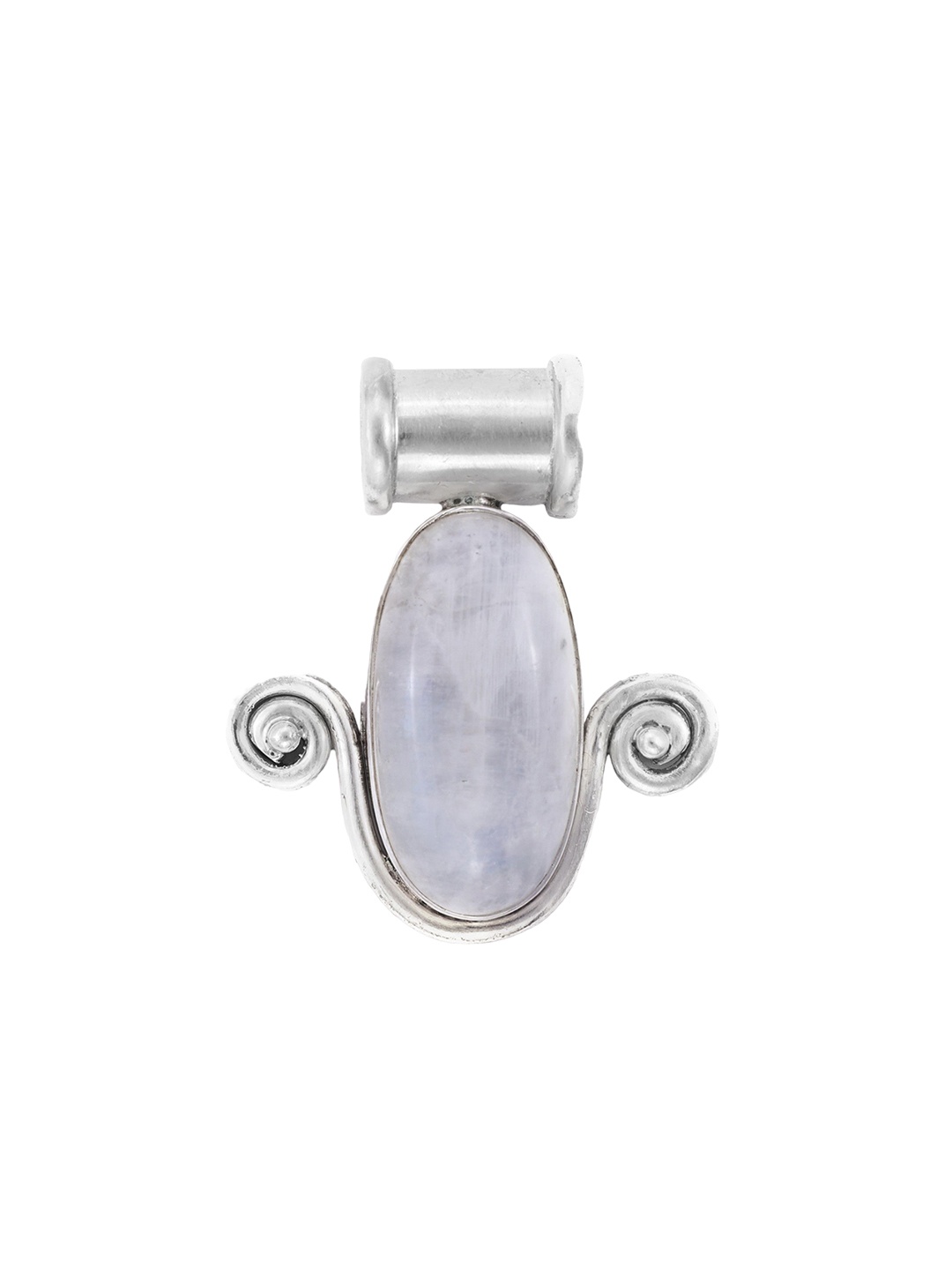 

Exotic India Rainbow Moonstone Sterling Silver Pendant