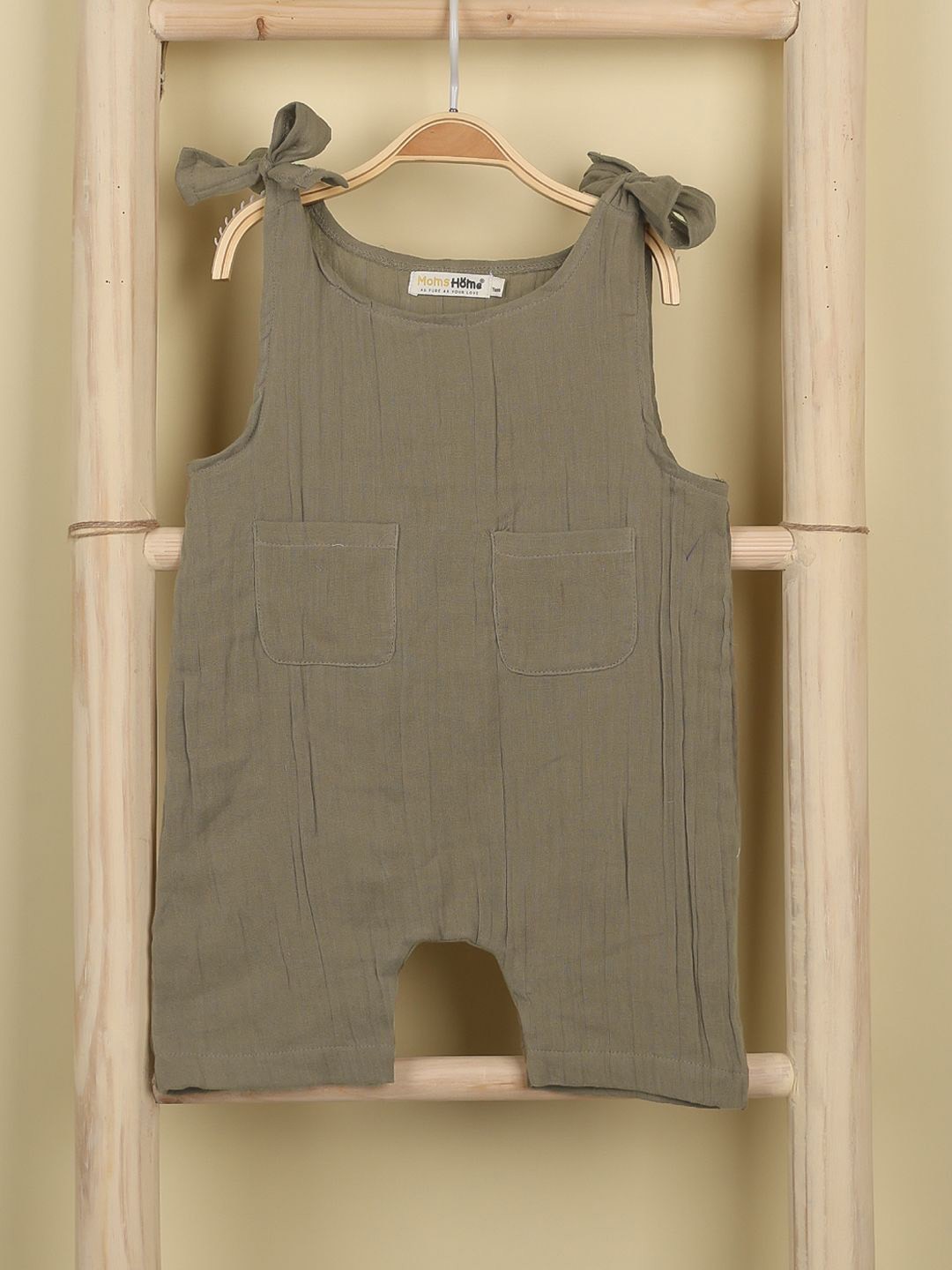 

Moms Home Infant Self-Design Cotton Romper, Olive