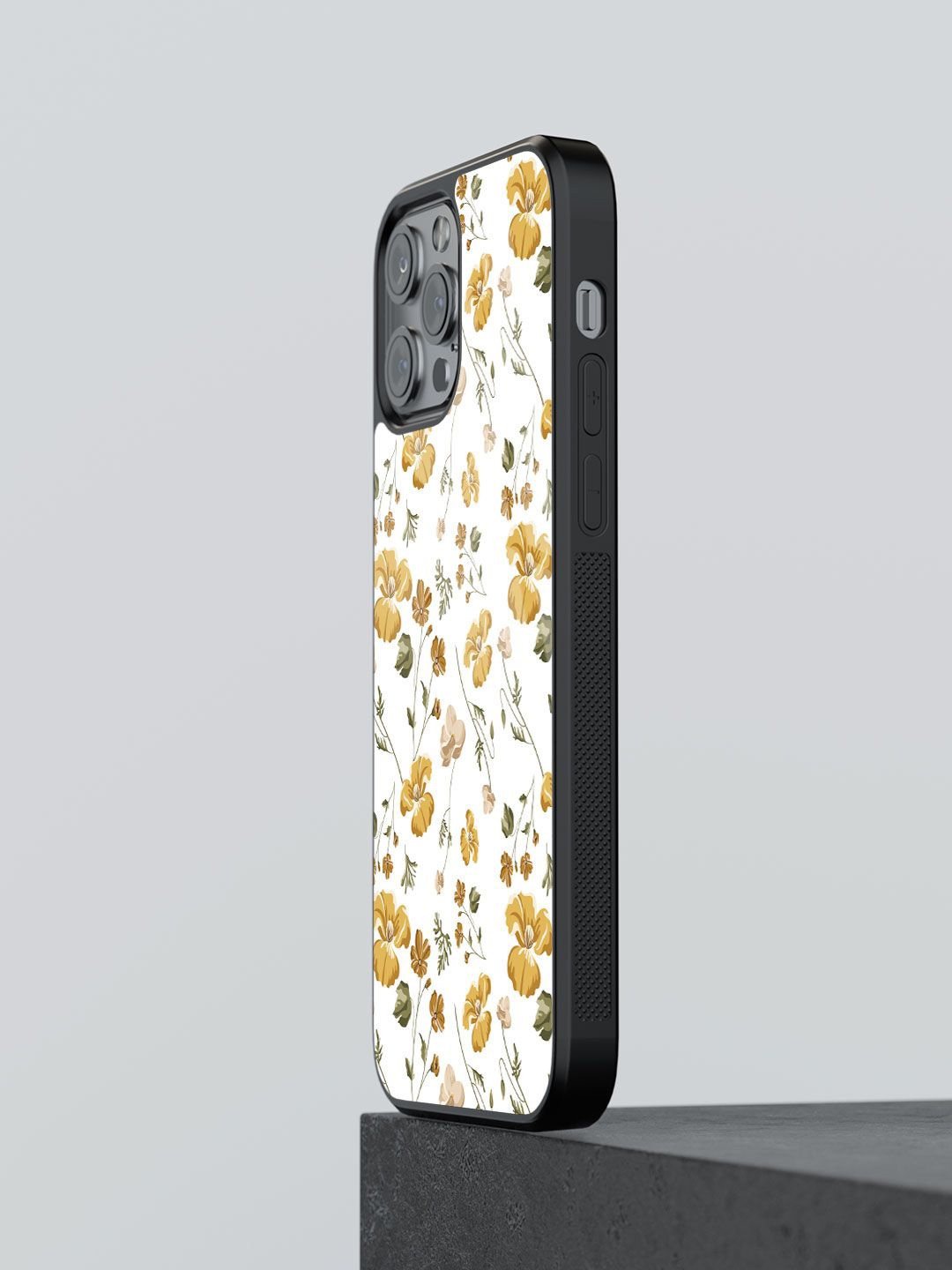 

macmerise Floral Printed iPhone 12 Pro Back Case Mobile Accessories, White