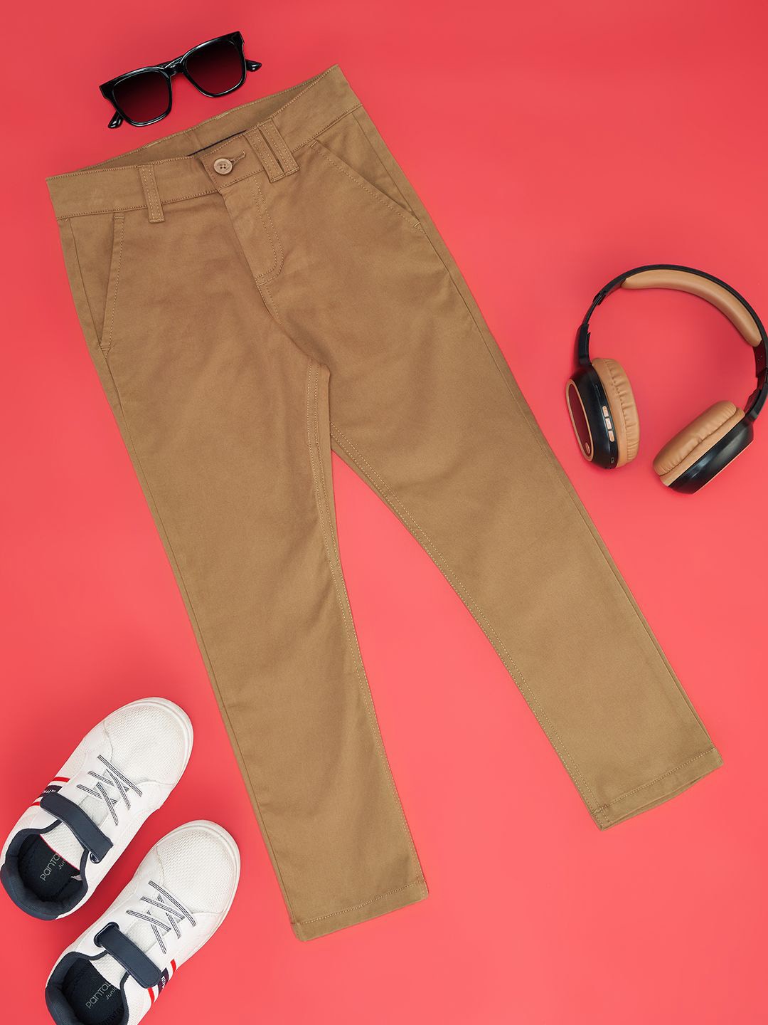 

Pantaloons Junior Boys Mid-Rise Trousers, Beige