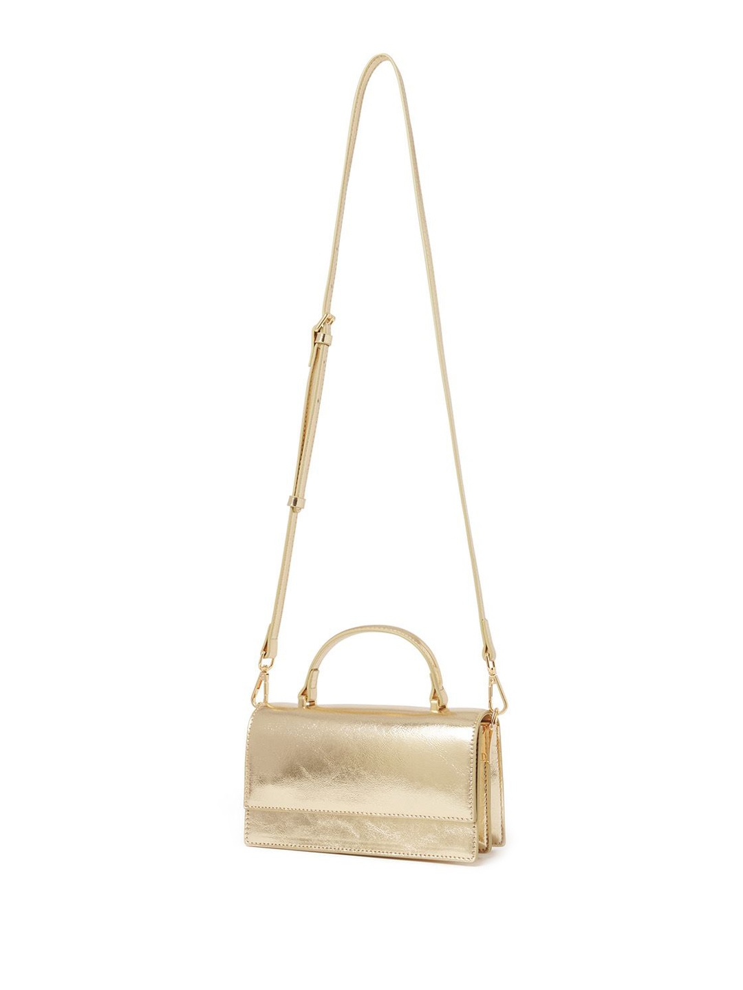 

Forever New PU Structured Satchel, Gold