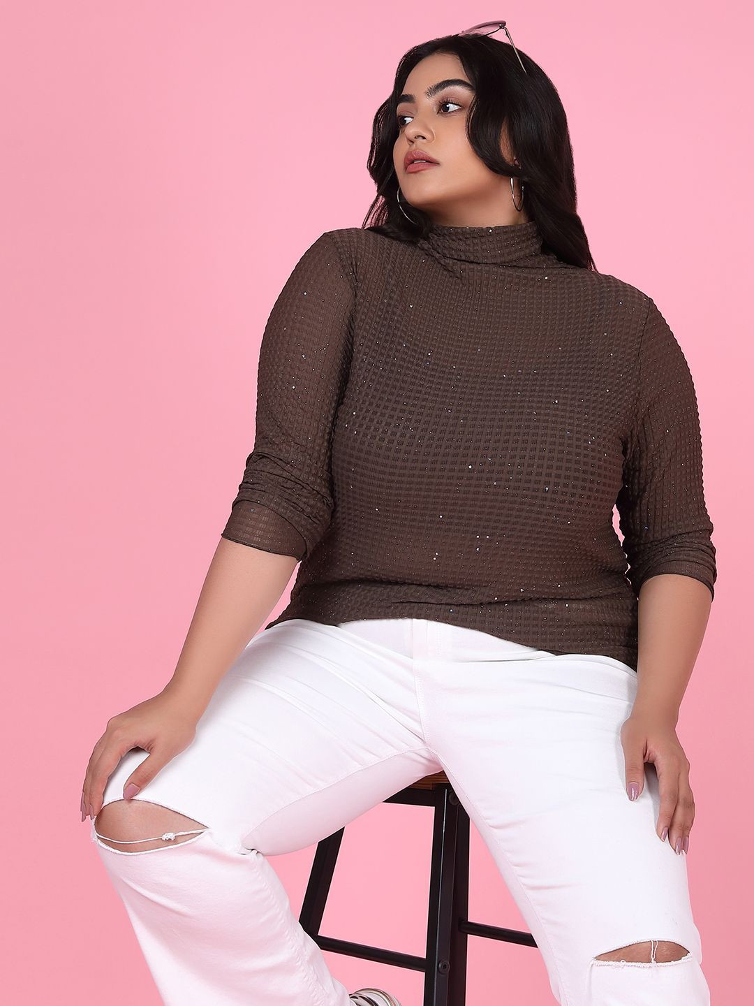 

SHOWOFF Top, Brown