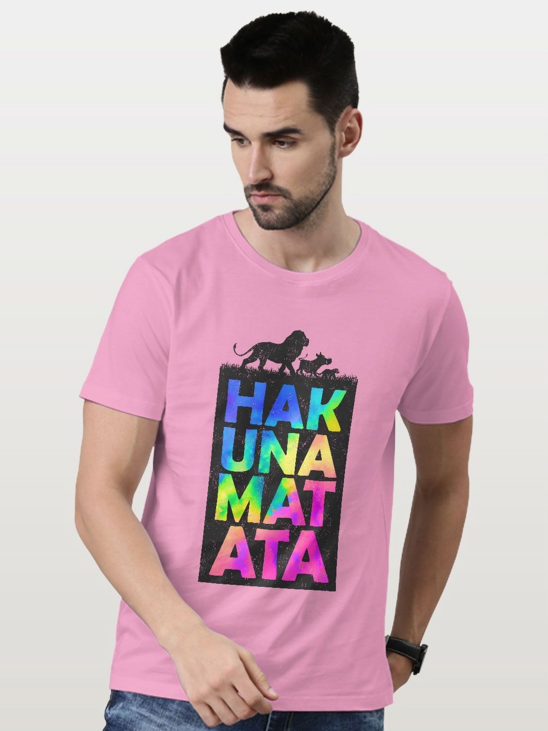 

macmerise Men Typography Printed Pockets T-shirt, Pink