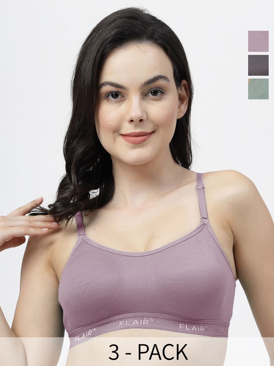 

SHYAM SONS FLAIR Pack Of 3 Seamless Full Coverage Bra, Pink